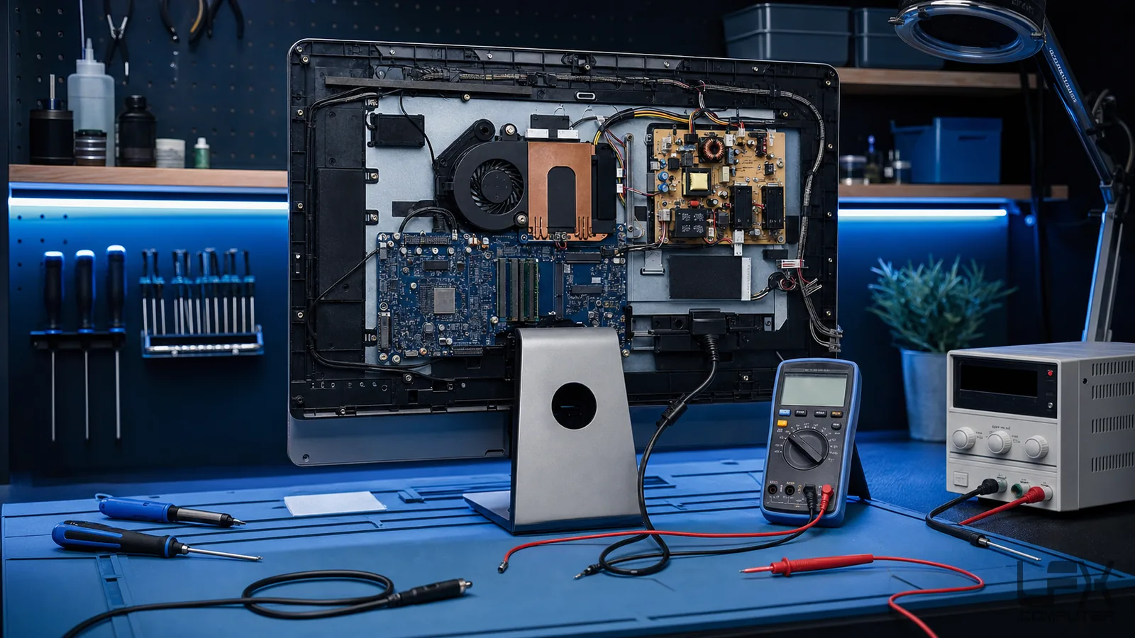 All-in-one computer power supply DC socket and motherboard diagnosis
