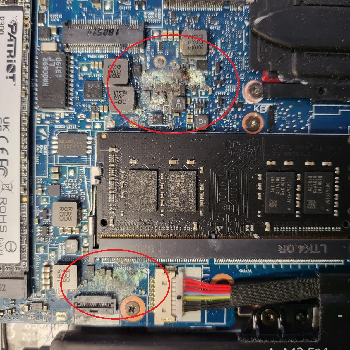 Liquid damaged dead laptop inspection in Brighton