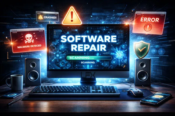 Desktop computer software repair
