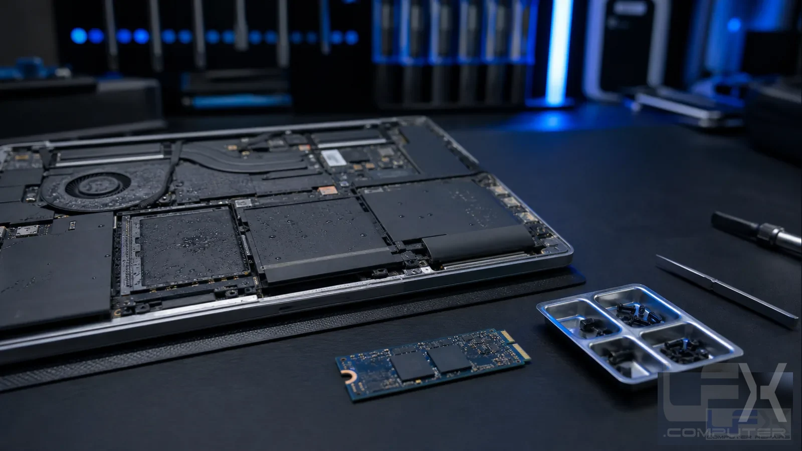 Liquid damaged laptop repair and data protection options