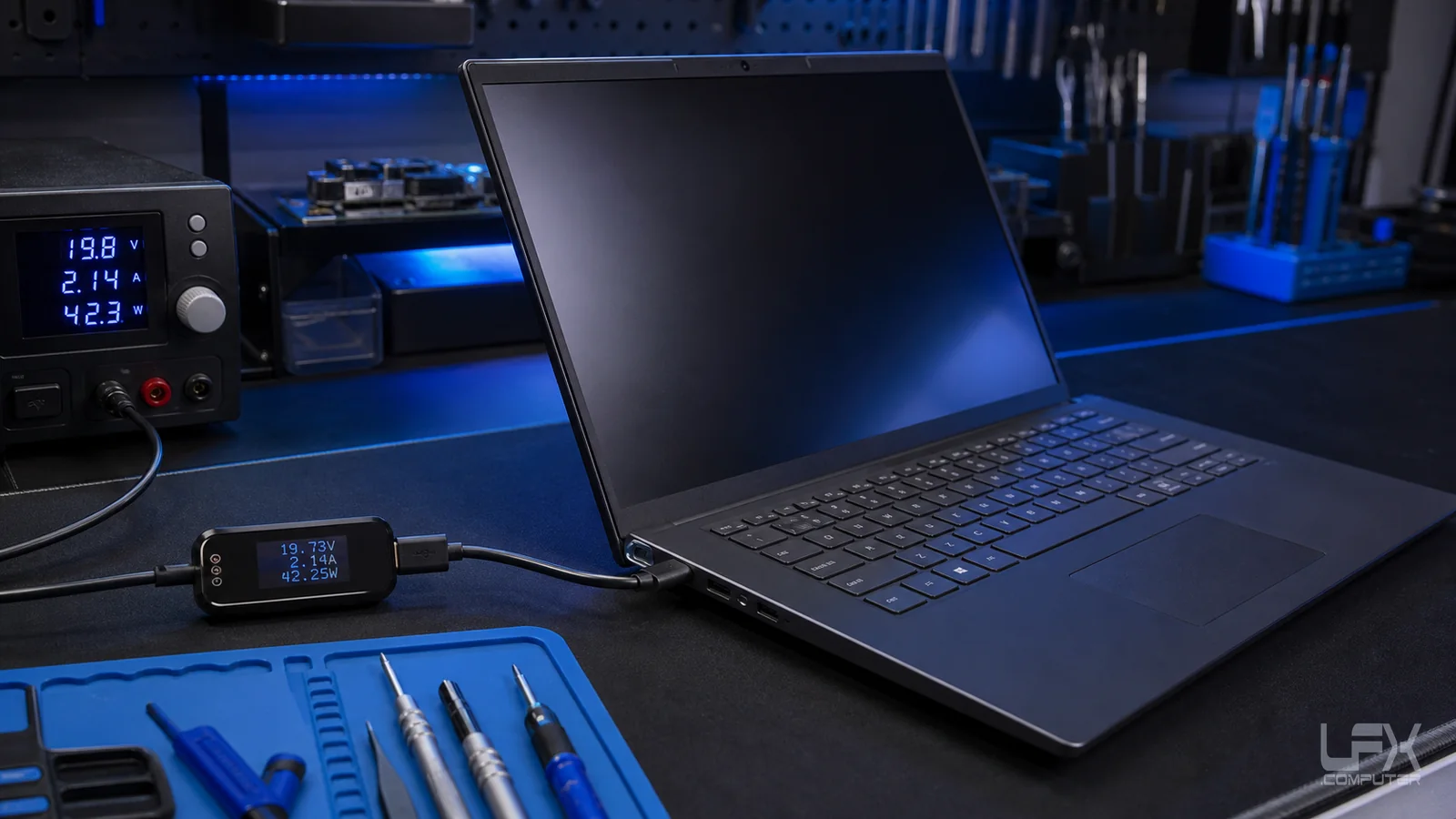 Asus style laptop charging port and power fault repair