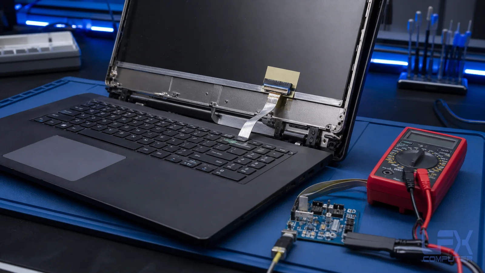 Laptop display cable and backlight fault diagnosis