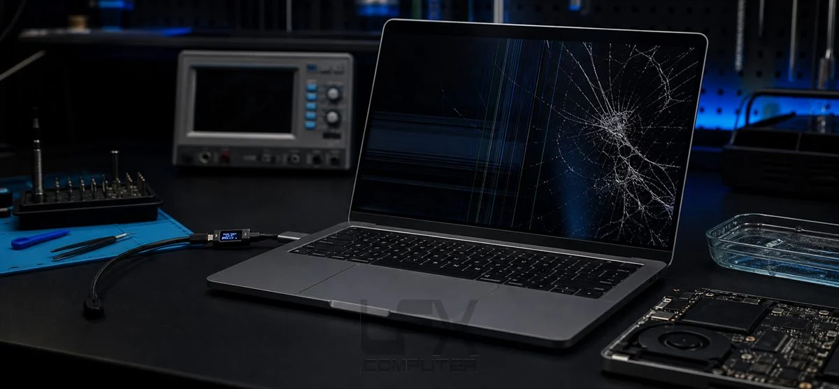 Cracked MacBook Pro screen replacement